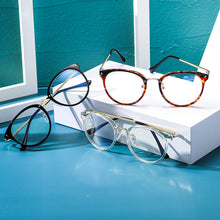 Load image into Gallery viewer, Blue Light Blocking Glasses for Women Round Metal Frame Bluelight Glasses Radiation Ccomputer Gaming Glasses