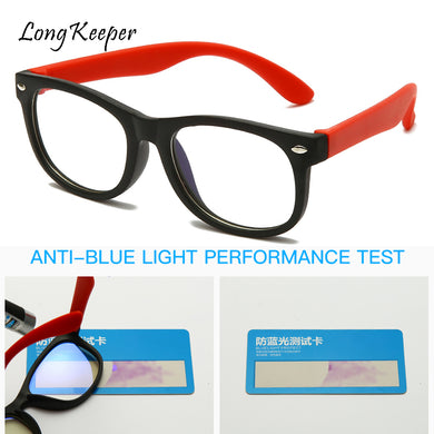 Blue Light Blocking Kids Glasses Optical Frame Children Boy Girls Square Computer Transparent Anti Reflective Eyeglasses UV400