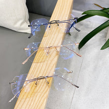 Carica l'immagine nel visualizzatore di Gallery, Blue Light Blocking Rimless Glasses Women Brand Designer  Eyeglasses Female Clear Transparent Lens Spectacle