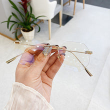 Carica l'immagine nel visualizzatore di Gallery, Blue Light Blocking Rimless Glasses Women Brand Designer  Eyeglasses Female Clear Transparent Lens Spectacle