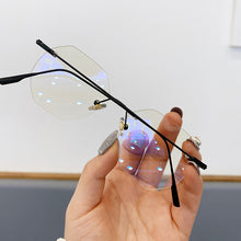 Carica l'immagine nel visualizzatore di Gallery, Blue Light Blocking Rimless Glasses Women Brand Designer  Eyeglasses Female Clear Transparent Lens Spectacle