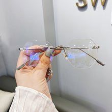 Carica l'immagine nel visualizzatore di Gallery, Blue Light Blocking Rimless Glasses Women Brand Designer  Eyeglasses Female Clear Transparent Lens Spectacle
