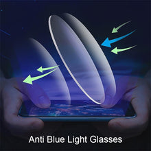 Load image into Gallery viewer, Blue Light Blocking Rimless Rectangle Glasses Gold Clear Lens Glasses Frame Women Men Computer Glasses Small Eyeglasses