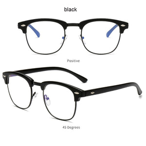 Blue Light Blocking Square Computer Glasses Photochromic Chameleon Sunglasses Anti Blue Ray Outdoor ProtectionSemi Rimless