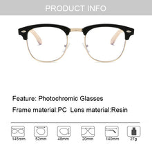 Load image into Gallery viewer, Blue Light Blocking Square Computer Glasses Photochromic Chameleon Sunglasses Anti Blue Ray Outdoor ProtectionSemi Rimless