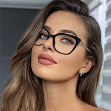 Carica l'immagine nel visualizzatore di Gallery, Blue Light Blocking Women Eyeglasses Designer Brand UV400 Anti-Reflective Prescription Full Rim Eyewear Spectacles