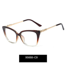 Carica l'immagine nel visualizzatore di Gallery, Blue Light Blocking Women Eyeglasses Designer Brand UV400 Anti-Reflective Prescription Full Rim Eyewear Spectacles