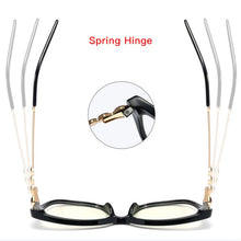 Carica l'immagine nel visualizzatore di Gallery, Blue Light Blocking Women Eyeglasses Designer Brand UV400 Anti-Reflective Prescription Full Rim Eyewear Spectacles