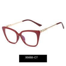Carica l'immagine nel visualizzatore di Gallery, Blue Light Blocking Women Eyeglasses Designer Brand UV400 Anti-Reflective Prescription Full Rim Eyewear Spectacles