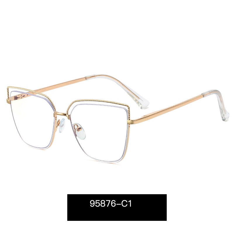 Blue Light Blocking Women Glasses Frame Optical Full Rim Alloy Female Eyewear UV400 Spectacles Woman Eyeglasses New