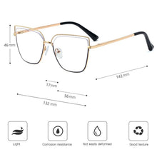 Load image into Gallery viewer, Blue Light Blocking Women Glasses Frame Optical Full Rim Alloy Female Eyewear UV400 Spectacles Woman Eyeglasses New