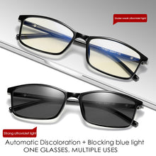 Load image into Gallery viewer, Blue Light Filter Computer Glasses TR90 For Blocking UV Anti Eye Eyestrain Transition Photochromic Gaming Glasses Women Men