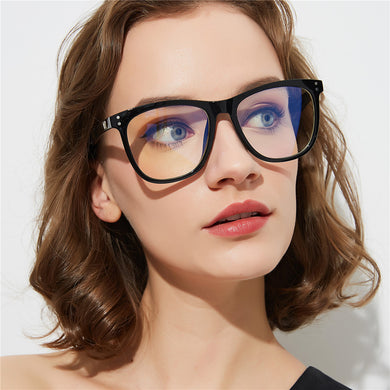 Blue Light Glasses Frame Computer Glasses Spectacles Round Transparent Female Women Men Eyeglasses Frame Optical Frames Clear