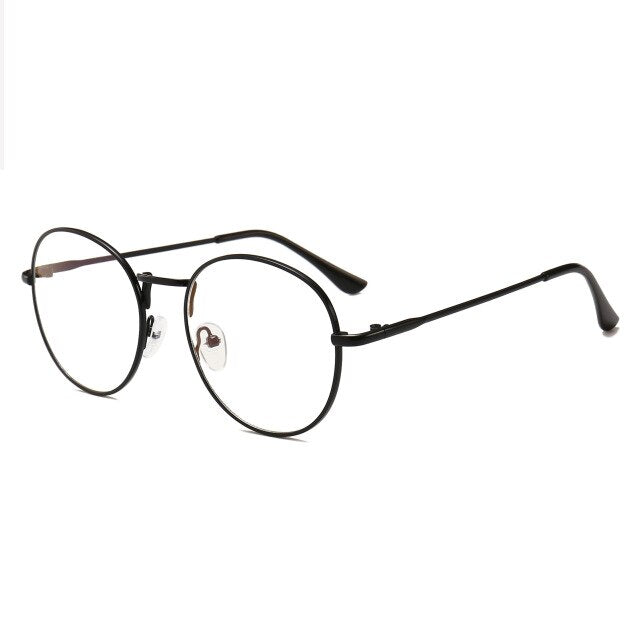 Blue Light Glasses Retro Metal Frame Anti Blue Ray Computer Glasses Women Vintage Men Round Glasses Frame Goggle Big Eyewear