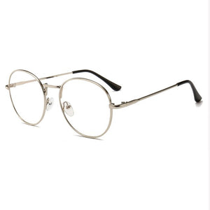 Blue Light Glasses Retro Metal Frame Anti Blue Ray Computer Glasses Women Vintage Men Round Glasses Frame Goggle Big Eyewear