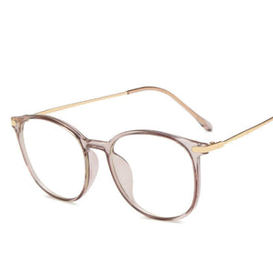 Blue Light Glasses Round Eyeglasses Frame For Woman Blocking Bluelight Glasses Fake Flat Mirror Computer Spectacle Clear glasses