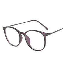 Load image into Gallery viewer, Blue Light Glasses Round Eyeglasses Frame For Woman Blocking Bluelight Glasses Fake Flat Mirror Computer Spectacle Clear glasses