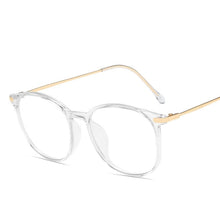 Load image into Gallery viewer, Blue Light Glasses Round Eyeglasses Frame For Woman Blocking Bluelight Glasses Fake Flat Mirror Computer Spectacle Clear glasses
