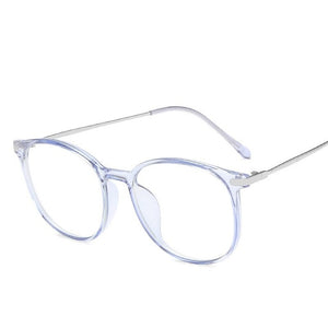 Blue Light Glasses Round Eyeglasses Frame For Woman Blocking Bluelight Glasses Fake Flat Mirror Computer Spectacle Clear glasses
