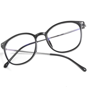 Blue Light Glasses Round Eyeglasses Frame For Woman Blocking Bluelight Glasses Fake Flat Mirror Computer Spectacle Clear glasses