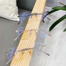 Load image into Gallery viewer, Blue Llight Blocking Rimless Glasses Frame Women Spectacle Myopia Transparent Glasses Men EyeGlasses Optical Frames