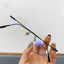 Load image into Gallery viewer, Blue Llight Blocking Rimless Glasses Frame Women Spectacle Myopia Transparent Glasses Men EyeGlasses Optical Frames