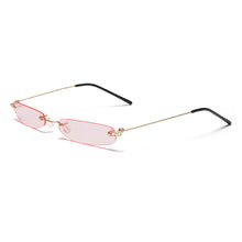 Load image into Gallery viewer, Blue Rectangular Sunglasses Rimless Men Metal Square Sun Glasses For Women Gradient Lens Frameless 2023 UV400