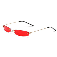 Load image into Gallery viewer, Blue Rectangular Sunglasses Rimless Men Metal Square Sun Glasses For Women Gradient Lens Frameless 2023 UV400