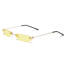 Load image into Gallery viewer, Blue Rectangular Sunglasses Rimless Men Metal Square Sun Glasses For Women Gradient Lens Frameless 2023 UV400