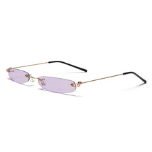 Load image into Gallery viewer, Blue Rectangular Sunglasses Rimless Men Metal Square Sun Glasses For Women Gradient Lens Frameless 2023 UV400