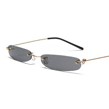 Load image into Gallery viewer, Blue Rectangular Sunglasses Rimless Men Metal Square Sun Glasses For Women Gradient Lens Frameless 2023 UV400