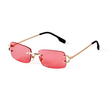 Load image into Gallery viewer, Blue Rimless Rectangle Sunglasses Men 2023 Brand Design Metal Square Sun Glasses for Women Gradient Lens Frameless UV400