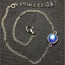 Carica l'immagine nel visualizzatore di Gallery, Blue brilliance moonstone bracelet for woman 6 mm natural moonstone silver bracelet 925 silver moonstone jewelry romantic gift