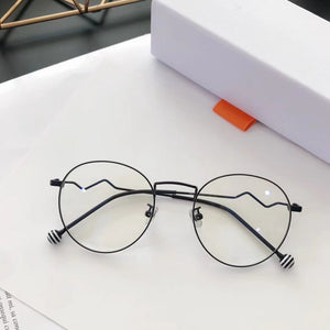 Blue light glasses Women Men candy color Metal Eyeglasses frame rainbow lollipop wave legs Anti Blue Ray Computer goggle
