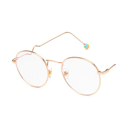 Blue light glasses Women Men candy color Metal Eyeglasses frame rainbow lollipop wave legs Anti Blue Ray Computer goggle