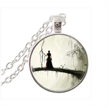 Carica l&#39;immagine nel visualizzatore di Gallery, Blue peacock necklace bird pendant natural animal jewelry peafowl long statement necklace bronze chain wildlife animal neckless
