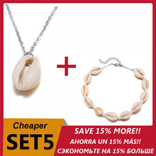 Load image into Gallery viewer, Bohemian Cowrie Conch Shell Pendant Necklace for Women Fashion Ocean Sea Beach Necklaces Boho Shell Jewelry