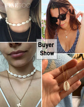 Load image into Gallery viewer, Bohemian Cowrie Conch Shell Pendant Necklace for Women Fashion Ocean Sea Beach Necklaces Boho Shell Jewelry