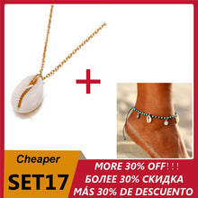 Load image into Gallery viewer, Bohemian Cowrie Conch Shell Pendant Necklace for Women Fashion Ocean Sea Beach Necklaces Boho Shell Jewelry