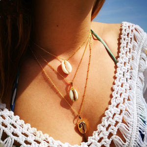 Bohemian Cowrie Conch Shell Pendant Necklace for Women Fashion Ocean Sea Beach Necklaces Boho Shell Jewelry