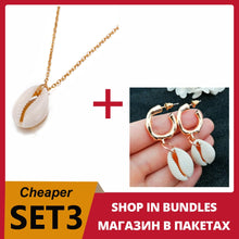 Load image into Gallery viewer, Bohemian Cowrie Conch Shell Pendant Necklace for Women Fashion Ocean Sea Beach Necklaces Boho Shell Jewelry