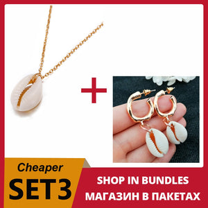Bohemian Cowrie Conch Shell Pendant Necklace for Women Fashion Ocean Sea Beach Necklaces Boho Shell Jewelry