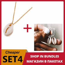 Load image into Gallery viewer, Bohemian Cowrie Conch Shell Pendant Necklace for Women Fashion Ocean Sea Beach Necklaces Boho Shell Jewelry