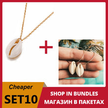 Load image into Gallery viewer, Bohemian Cowrie Conch Shell Pendant Necklace for Women Fashion Ocean Sea Beach Necklaces Boho Shell Jewelry