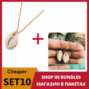 Bohemian Cowrie Conch Shell Pendant Necklace for Women Fashion Ocean Sea Beach Necklaces Boho Shell Jewelry