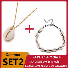 Load image into Gallery viewer, Bohemian Cowrie Conch Shell Pendant Necklace for Women Fashion Ocean Sea Beach Necklaces Boho Shell Jewelry