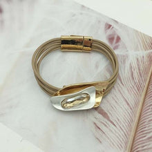 Carica l'immagine nel visualizzatore di Gallery, Bohemian Unique Design Crystal Bracelets &amp; Bangles For Women Fashion Alloy Magnetic Tube Bar Clasp bracelet 3 Colors