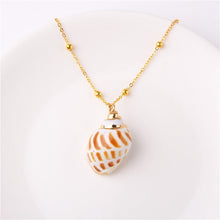 Load image into Gallery viewer, Conch Shell Necklace Sea Beach Shell Chain Pendant Necklace For Women Collier Femme Shell Cowrie Summer Jewelry Bohemian