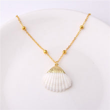 Load image into Gallery viewer, Conch Shell Necklace Sea Beach Shell Chain Pendant Necklace For Women Collier Femme Shell Cowrie Summer Jewelry Bohemian