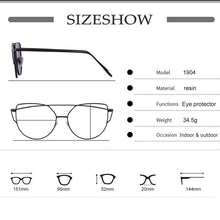 Load image into Gallery viewer, Bohosco Women Mirror Sunglasses Glasses Women's Traveling Sun Solar glasses Metal Points Polit UV400 Eyewear